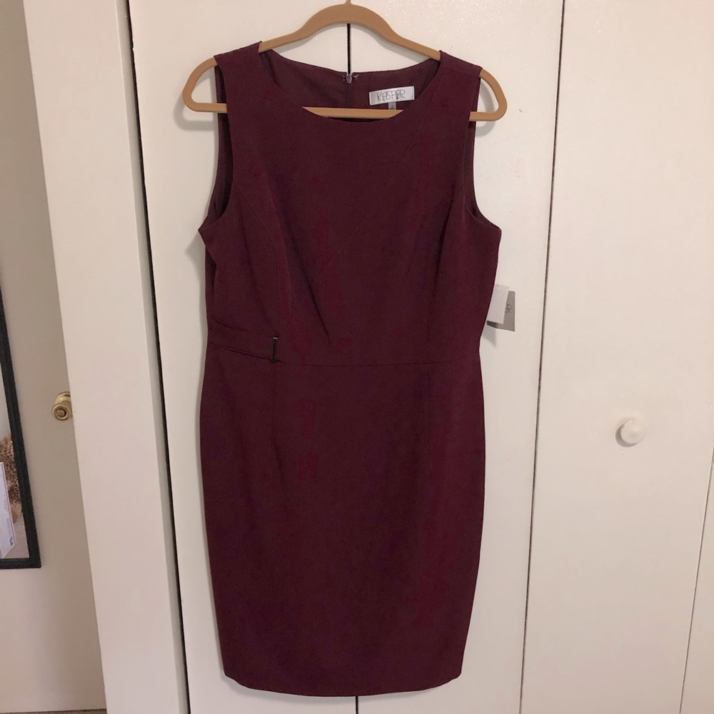 NWT Kasper Burgundy Dress